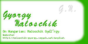 gyorgy maloschik business card